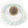 Bracelet en Aigue-Marine, perles polies de 8 mm, couleur bleue claire. Bijoux en pierres naturelles.