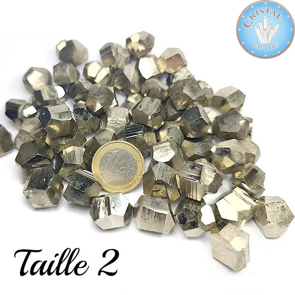 PYRIT-WÜRFEL - Natürliche goldene Steine aus Spanien - Cristal-en-vie.com
