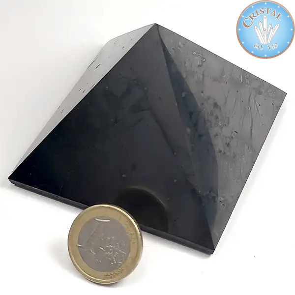 Piramide in shungite lucidata 7 cm – pietra naturale dalla Russia. Utilizzo. 2