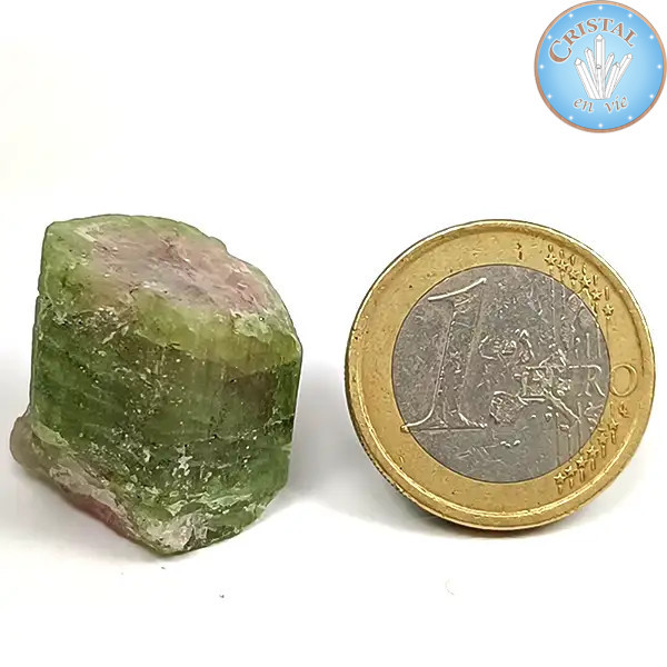 Cristallo grezzo naturale di Tormalina Anguria - Pietra di Tormalina Anguria rosa e verde. N. 5