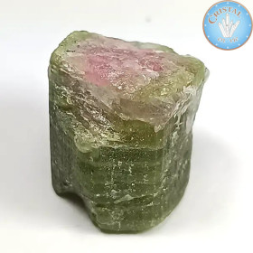 Natürlicher roher Wassermelonen-Turmalin-Kristall - Rosa-grüner Wassermelonen-Turmalin. Nr. 5