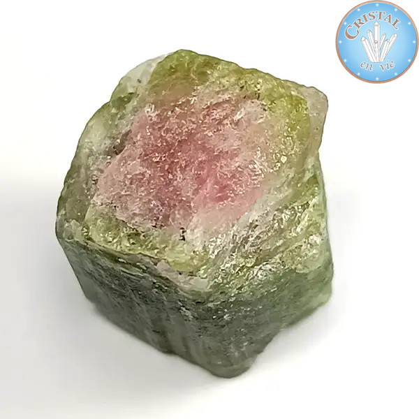 Natürlicher roher Wassermelonen-Turmalin-Kristall - Rosa-grüner Wassermelonen-Turmalin. Nr. 5