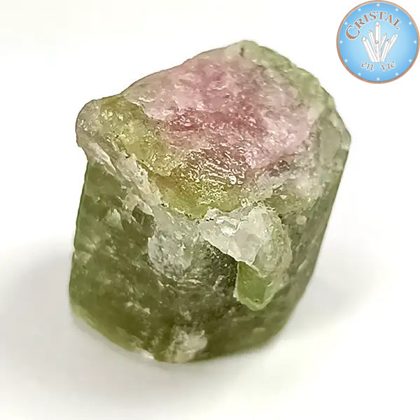 Cristallo grezzo naturale di Tormalina Anguria - Pietra di Tormalina Anguria rosa e verde. N. 5