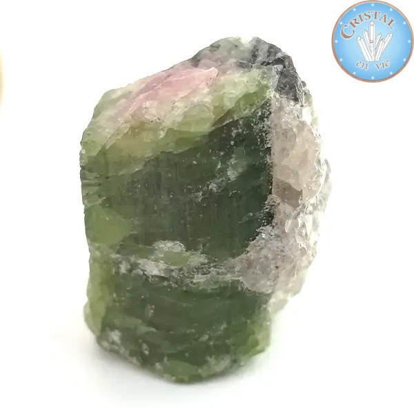 Natürlicher roher Wassermelonen-Turmalin-Kristall - Rosa-grüner Wassermelonen-Turmalin. Nr. 8