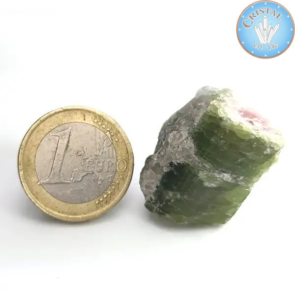 Natürlicher roher Wassermelonen-Turmalin-Kristall - Rosa-grüner Wassermelonen-Turmalin. Nr. 8