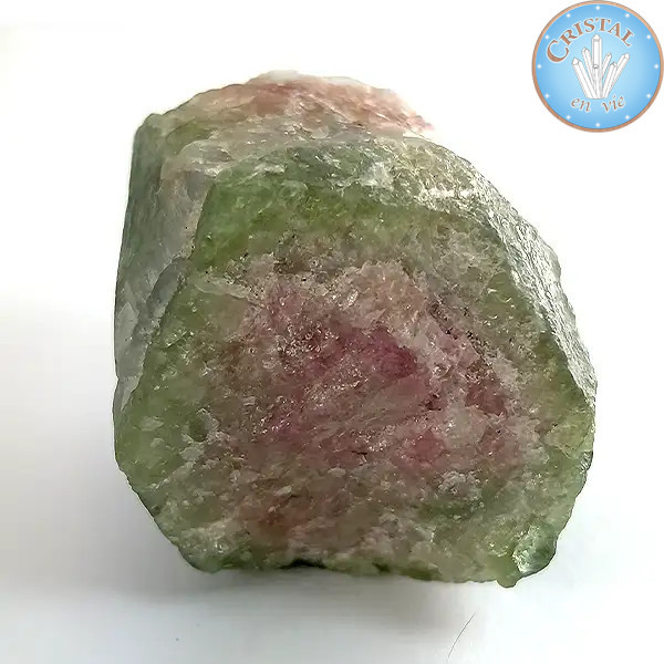 Natural Raw Watermelon Tourmaline Crystal - Pink and Green Watermelon Tourmaline Stone. No. 9