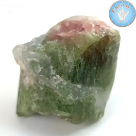 Natural Raw Watermelon Tourmaline Crystal - Pink and Green Watermelon Tourmaline Stone. No. 9
