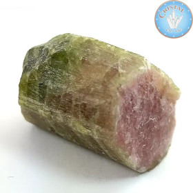 Natural Raw Watermelon Tourmaline Crystal - Pink and Green Watermelon Tourmaline Stone. No. 10