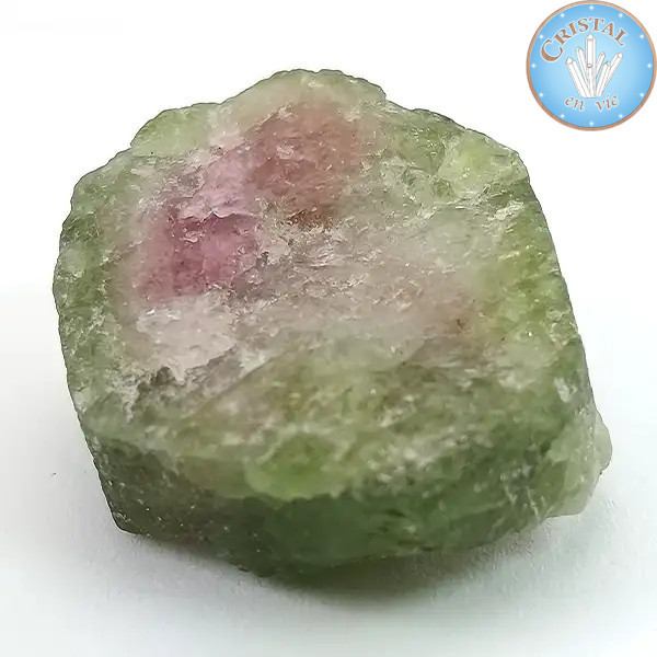 Natürlicher roher Wassermelonen-Turmalin-Kristall - Rosa-grüner Wassermelonen-Turmalin. Nr. 13