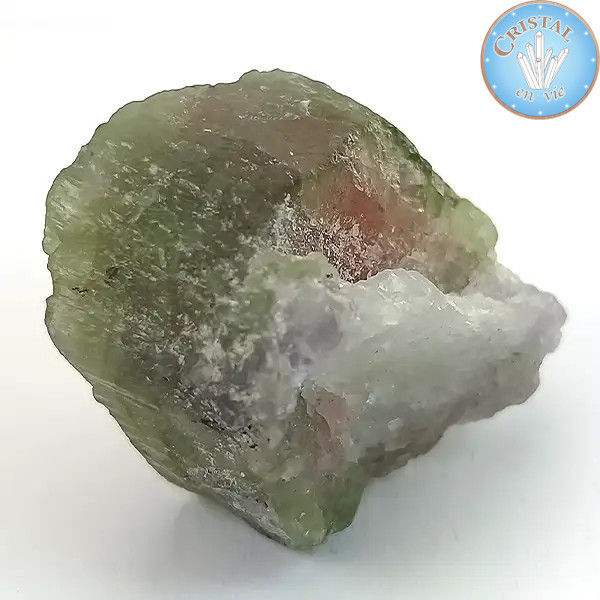 Cristal brut naturel de Tourmaline Water Melon - Tourmaline Melon d'eau - Pierre rose et verte. n14