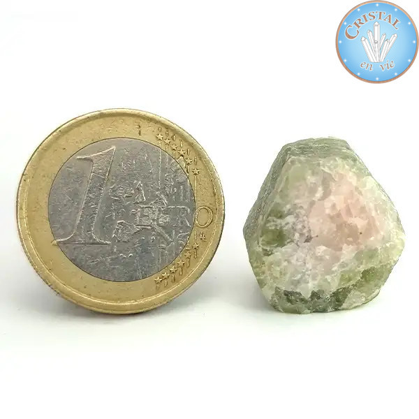 Natuurlijk ruw Watermeloen Toermalijn kristal - Roze en groene Watermeloen Toermalijn steen. Nr. 15