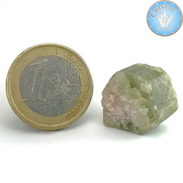 Cristal brut naturel de Tourmaline Water Melon - Tourmaline Melon d'eau - Pierre rose et verte. n15