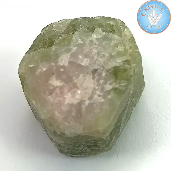 Cristal bruto natural de Turmalina Melancia - Pedra de Turmalina Melancia rosa e verde. Nº 15
