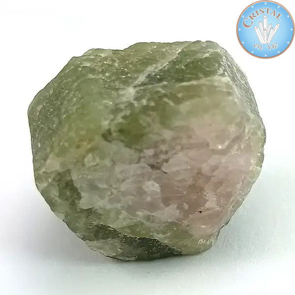 Cristal bruto natural de Turmalina Melancia - Pedra de Turmalina Melancia rosa e verde. Nº 15
