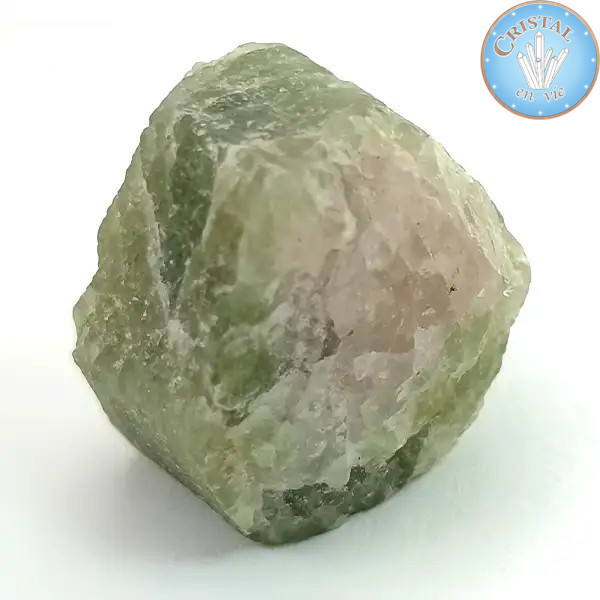 Cristal bruto natural de Turmalina Sandía - Piedra de Turmalina Sandía rosa y verde. Nº 15