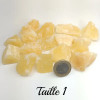 Calcite orange du Mexique, pierre brute naturelle Taille 1 aux couleurs jaune-orangé.