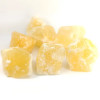 Calcite Arancione del Messico, pietra naturale grezza dai colori giallo-arancio.