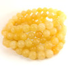 Pulseira de Calcita Laranja, contas polidas de 8 mm em pedra natural amarelo-alaranjada