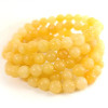 Bracciale in Calcite Arancione, perle lucide da 8 mm in pietra naturale giallo-arancio