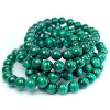 Pulsera de Malaquita con cuentas pulidas de 8 mm de piedra natural de colores verdes
