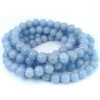 Angelit-Armband mit polierten 8-mm-Perlen aus Naturstein in hellblauen bis himmelblauen Farbtönen