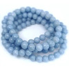 Bracelet en Angélite, perles polies de 8 mm en pierre naturelle aux couleurs bleu pâle à bleu ciel