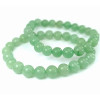 Pulsera de Aventurina verde con cuentas pulidas de 8 mm de piedra natural de color verde claro