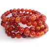 RED AGATE Bead Bracelet, Natural Stone - Cristal-en-vie.com