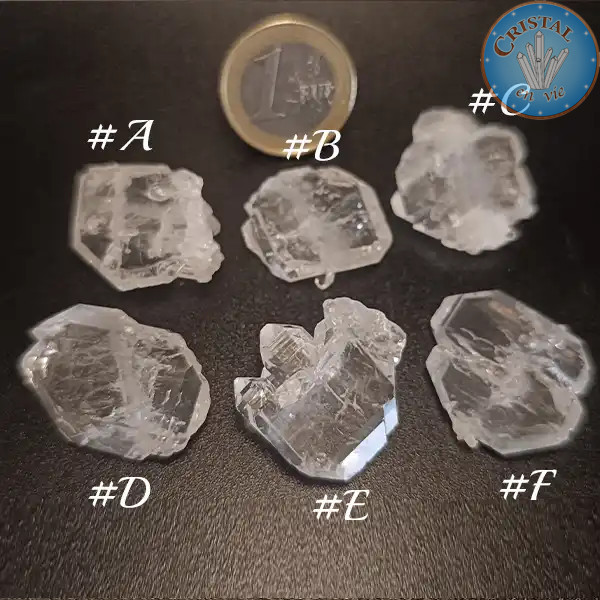 Cristal âme lamellaire, Faden Quartz, Pierre brute naturelle de Skardu, au Pakistan. 16.5